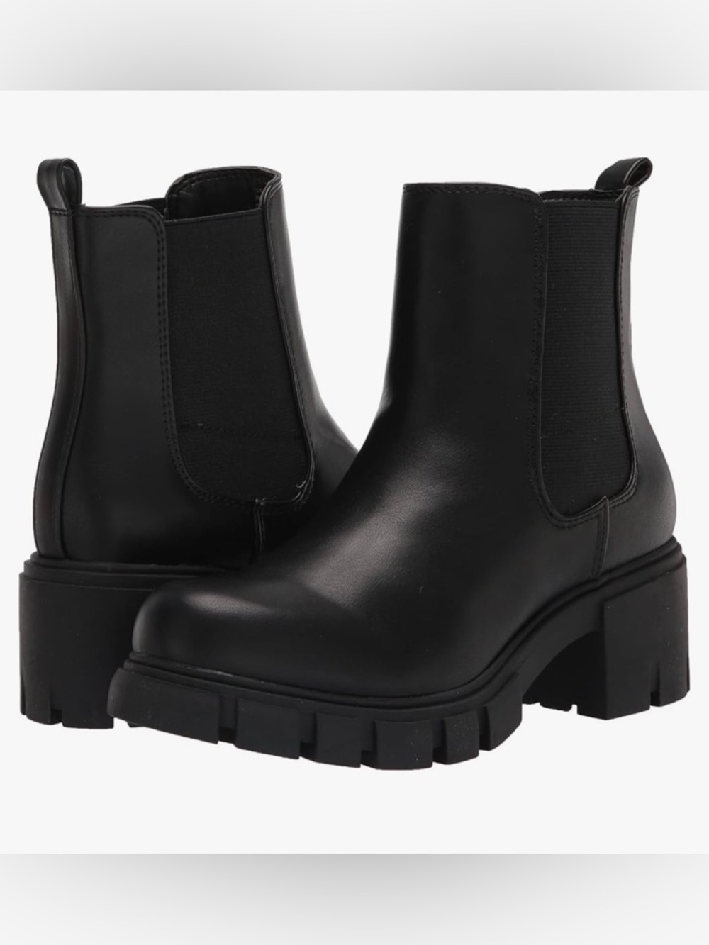 Madden Girl Tessa Black Chelsea Boots 7.5